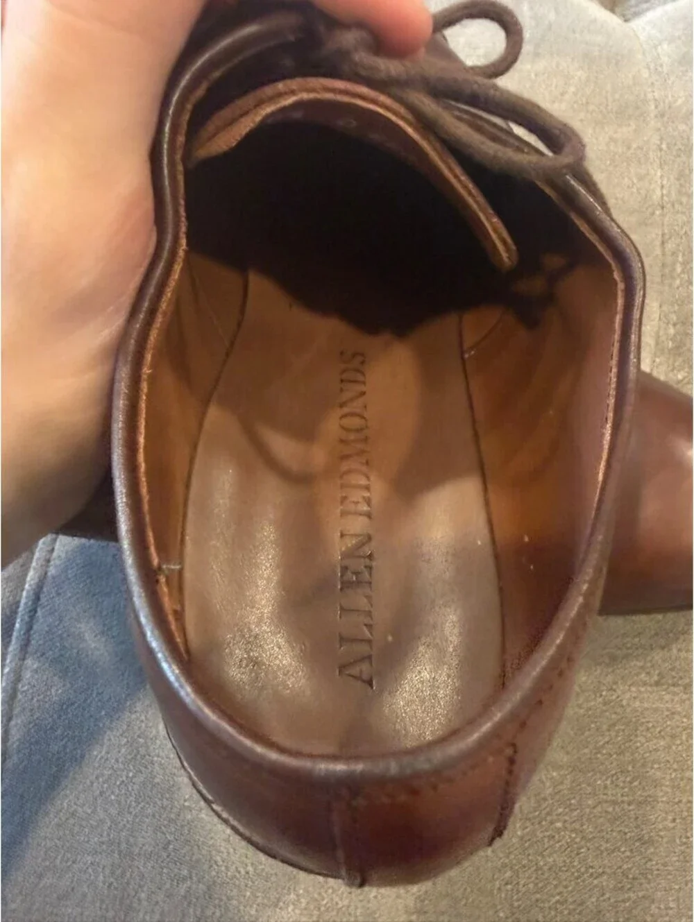 Allen Edmonds Brown Leather Cap Toe Derby Dress Shoes 10.5 D